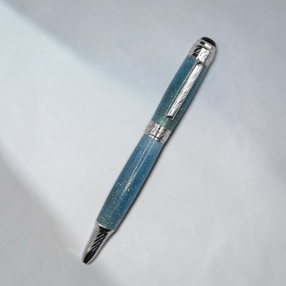 #164 Cyclone Silver Acrylic Ball Point