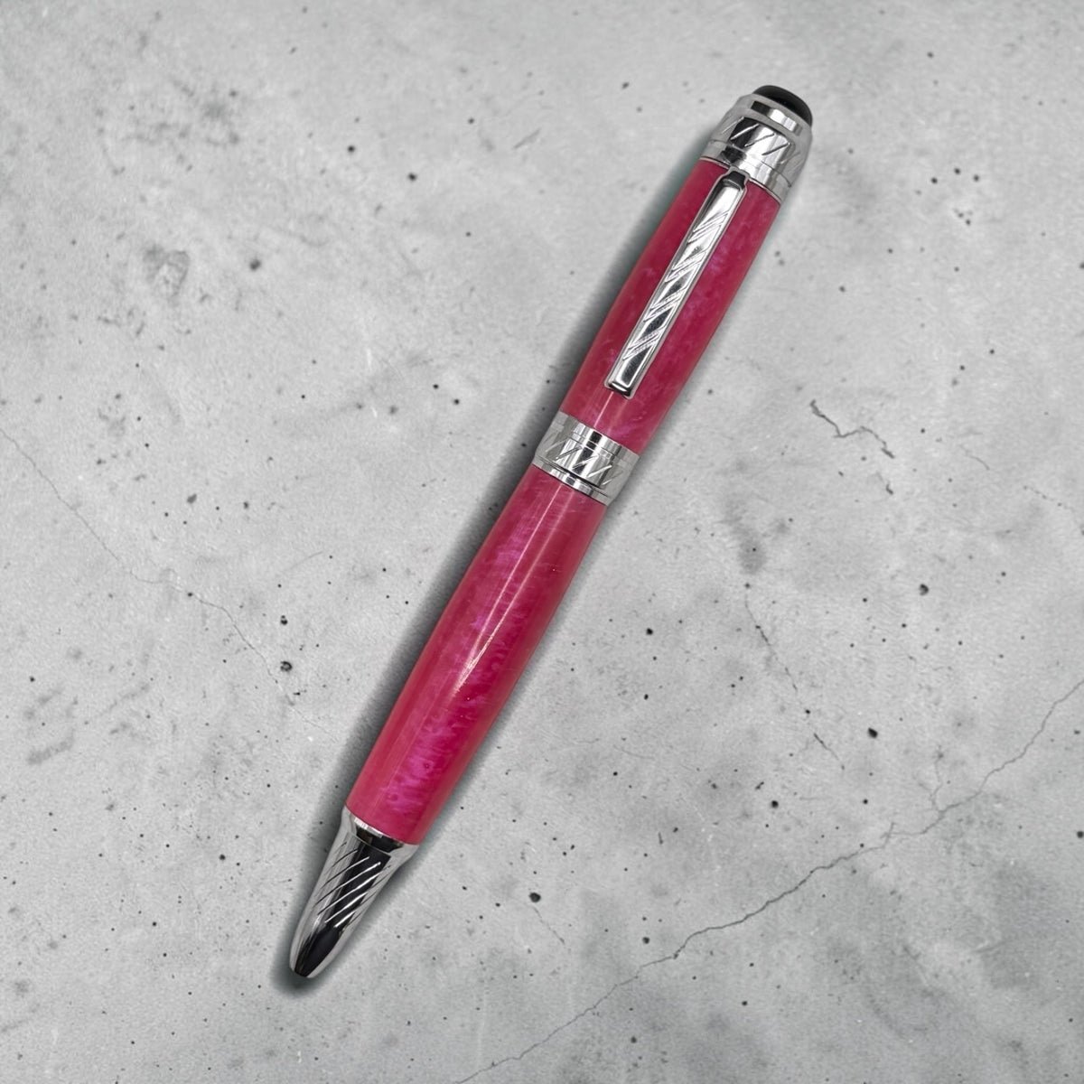 #165 Cyclone Silver Acrylic Ball Point