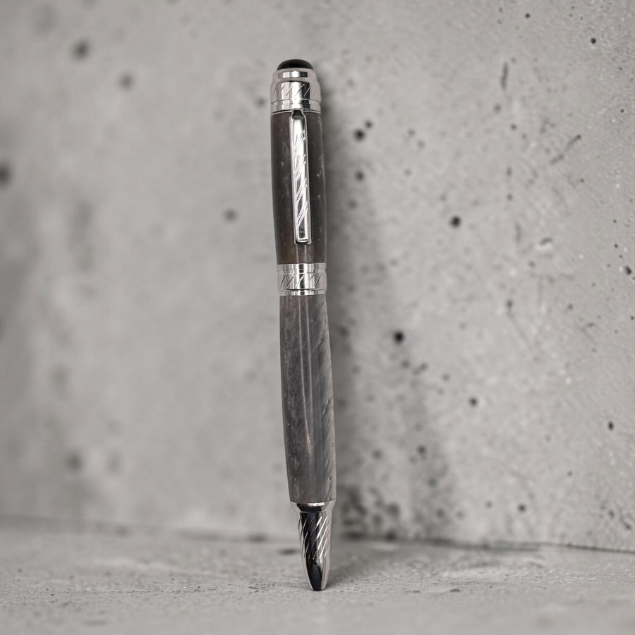#166 Cyclone Silver Acrylic Ball Point