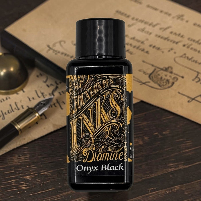 Diamine Onyx Black Fountain Pen Ink 30ml