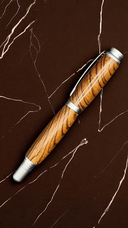 130 Cross Cut Zebra Wood Fountain Pen