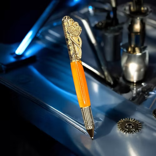 107 Steam Punk Pen, Orange