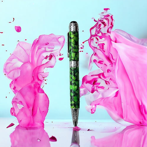 44 Acrylic green cyclone pen