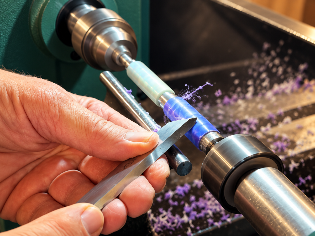 Pens crafted by hand.